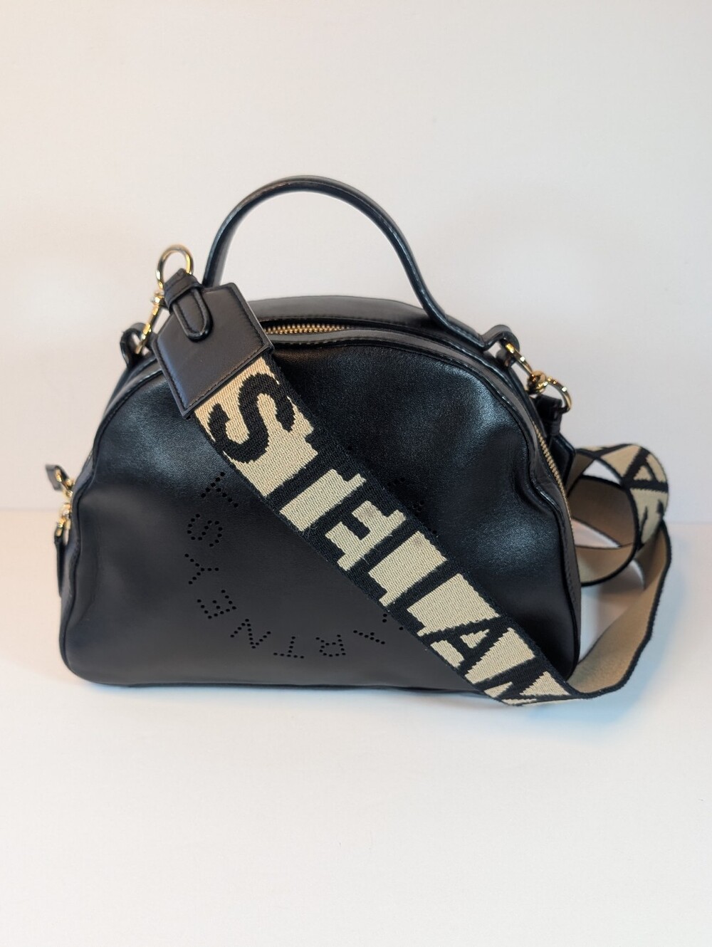Stella McCartney Logo Cylinder Duffle Shoulder Crossbody Bag - Picture 2 of 15